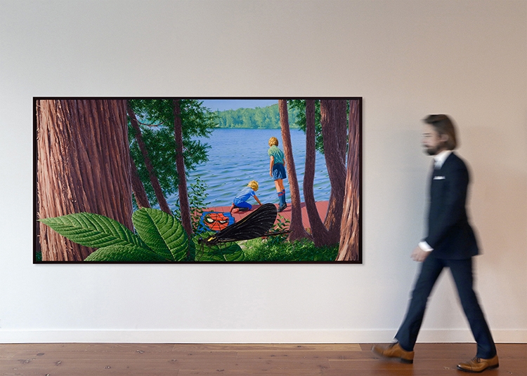 Artwork by Phil Richards, A Marvel in Temagami, Made of acrylic on canvas