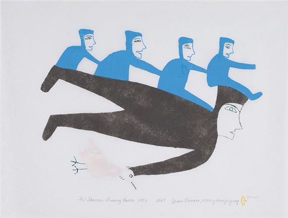 The Shaman Proving Powers by Jessie Oonark, dated 1983