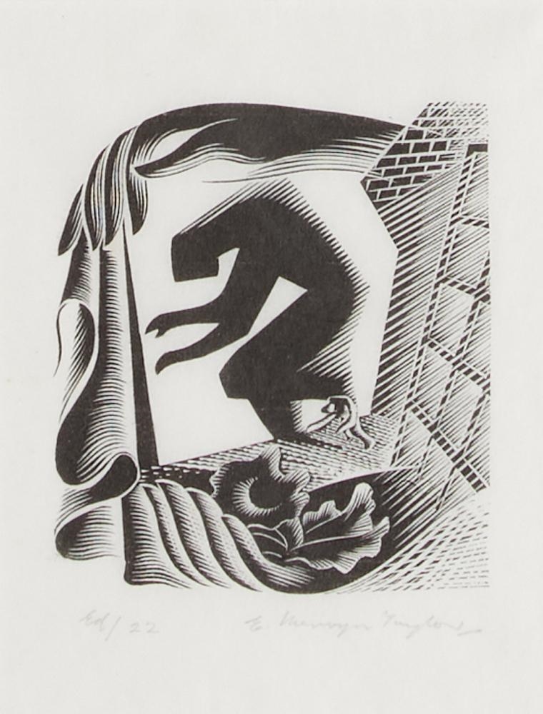 Artwork by E. Mervyn Taylor, untitled, Made of woodcut on paper