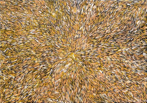 Bush Leaves by Helen Rubuntja, Painted in 2021