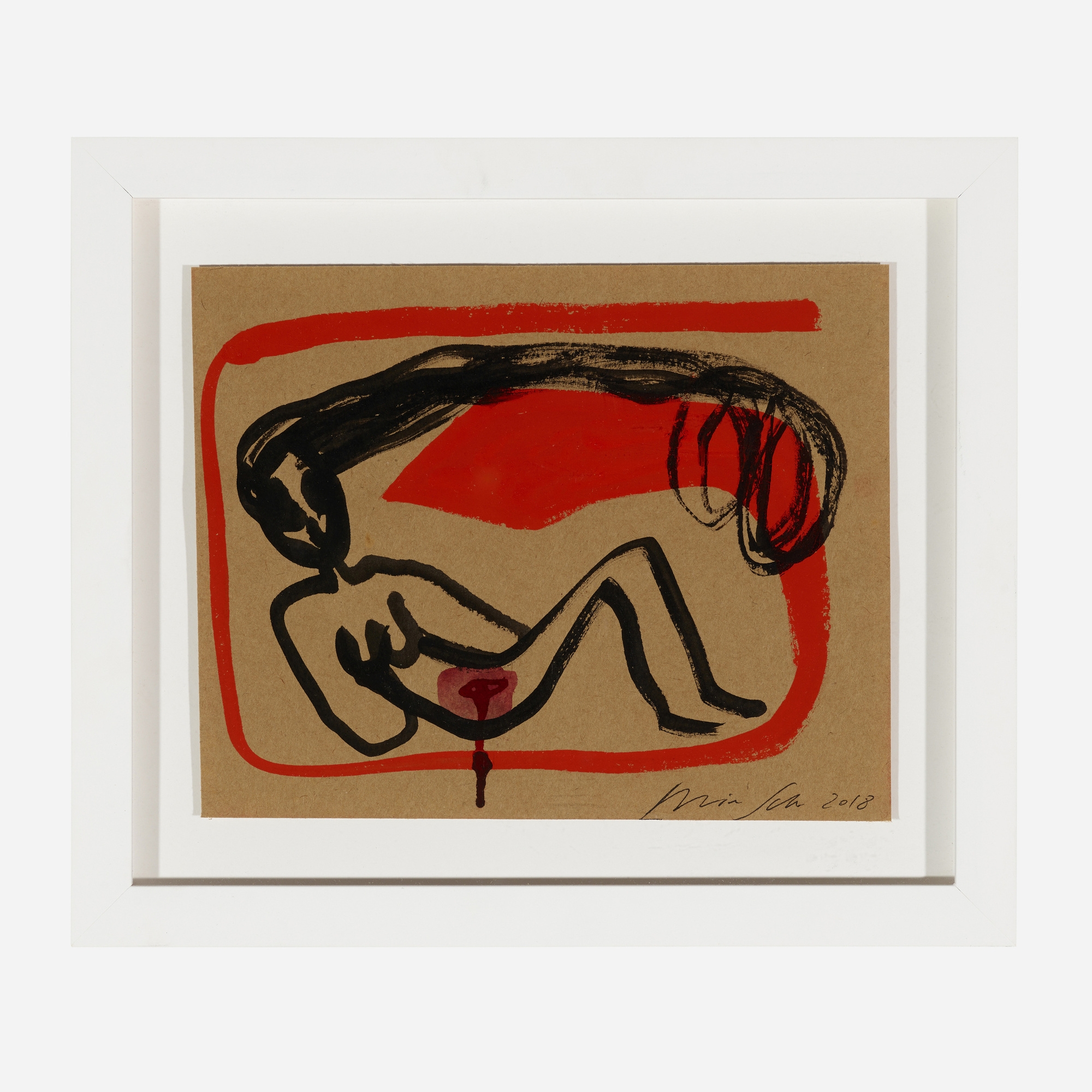 Artwork by Mira Schor, Untitled, Made of gouache on paper