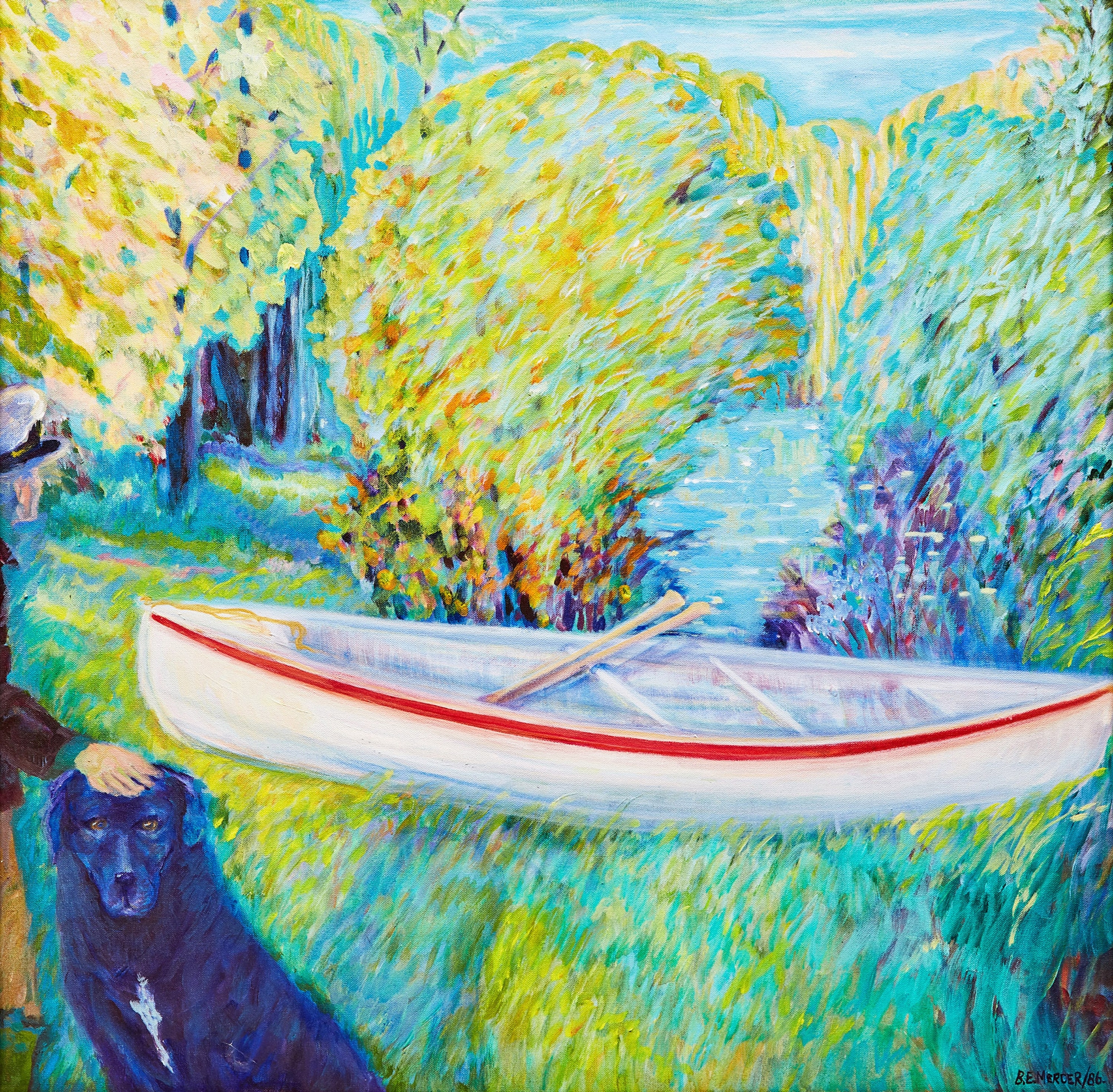 Barbara E. Mercer | Waiting at the Pond (1986) | MutualArt
