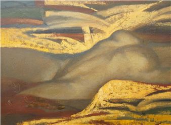 Nude in a landscape - Oleksandr Rozhkov