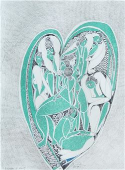 Coeur de femmes vert - Margot