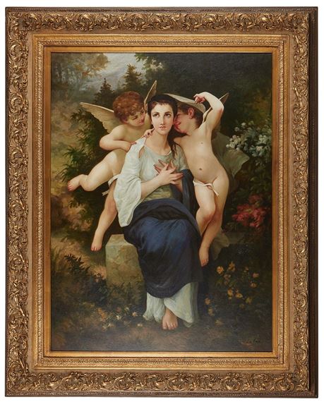 Nymphs and Satyr, 1873 Metal Print by William Bouguereau - Fine Art America