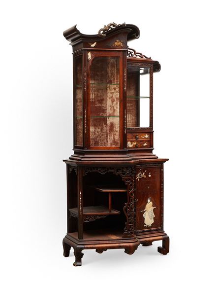 Gabriel Viardot French Chinoiserie Curio Cabinet