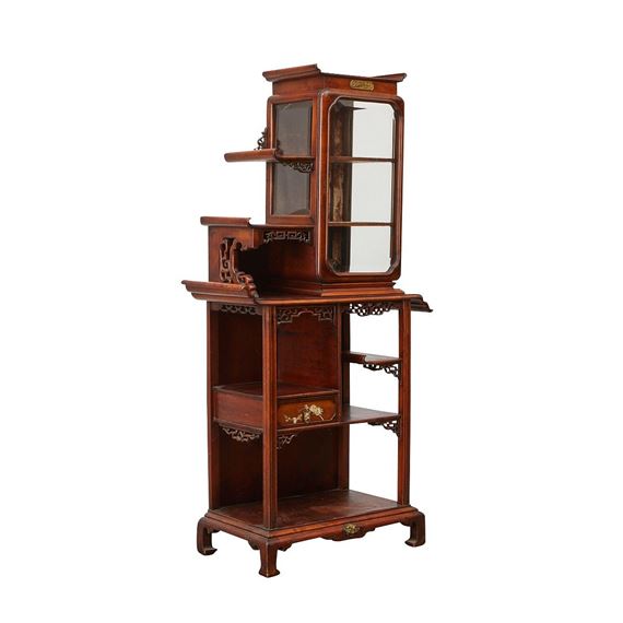 Gabriel Viardot Aesthetic Movement Curio Cabinet by Gabriel Viardot