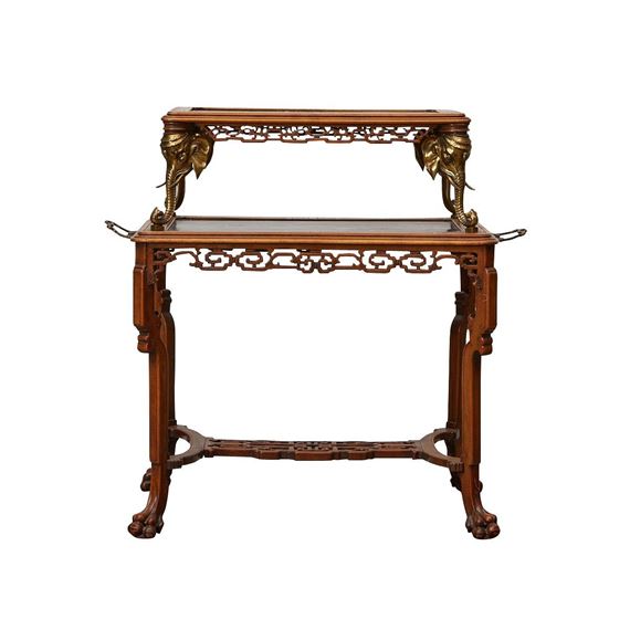 Gabriel Viardot Chinoiserie Tea Service Table by Gabriel Viardot