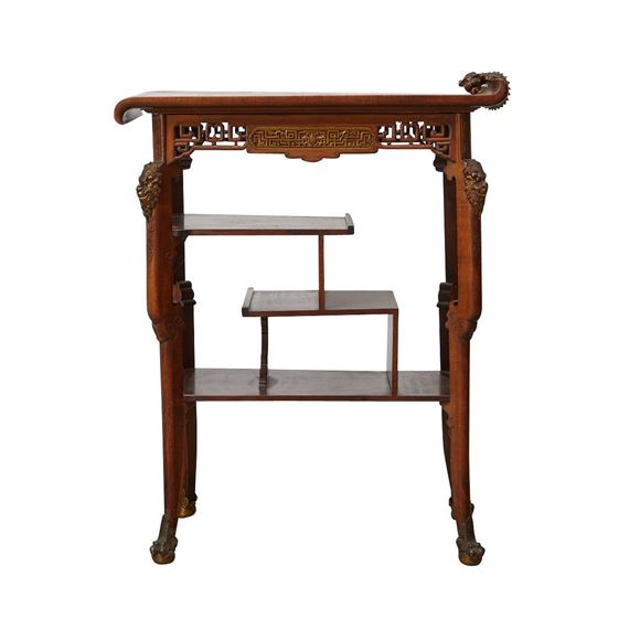 Gabriel Viardot Inlaid Side Table Dragon by Gabriel Viardot
