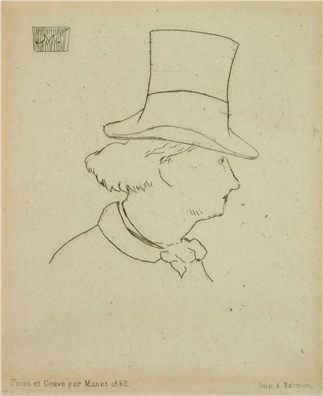 Édouard Manet | ''Charles Baudelaire de Profile'' (1860) | MutualArt