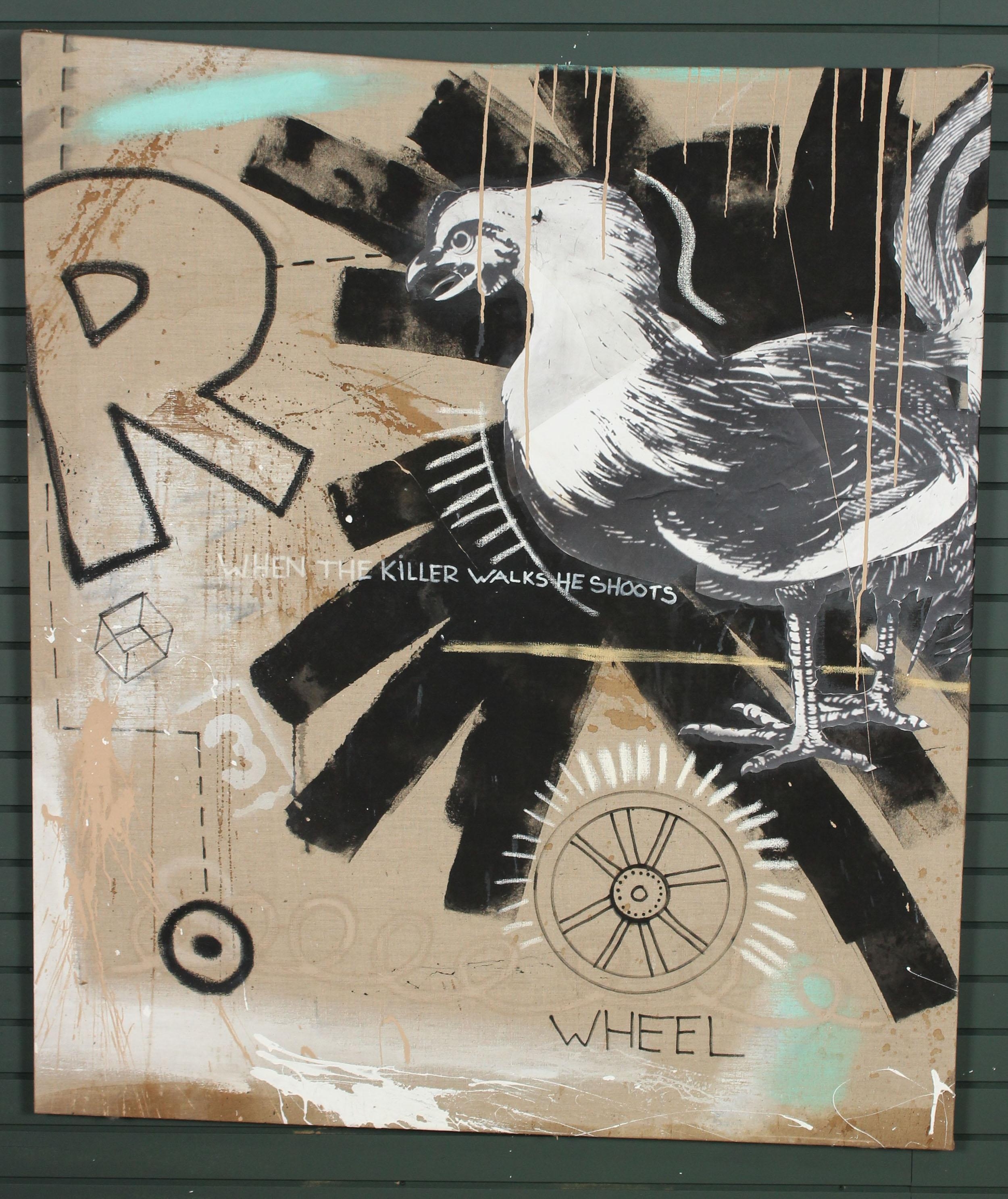 Artwork by Aaron Thomas Roth, Untitled, Made of Mixed Media Mural Collage