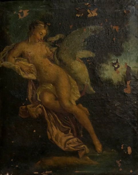 Leda and the swan by French School, 18th Century
