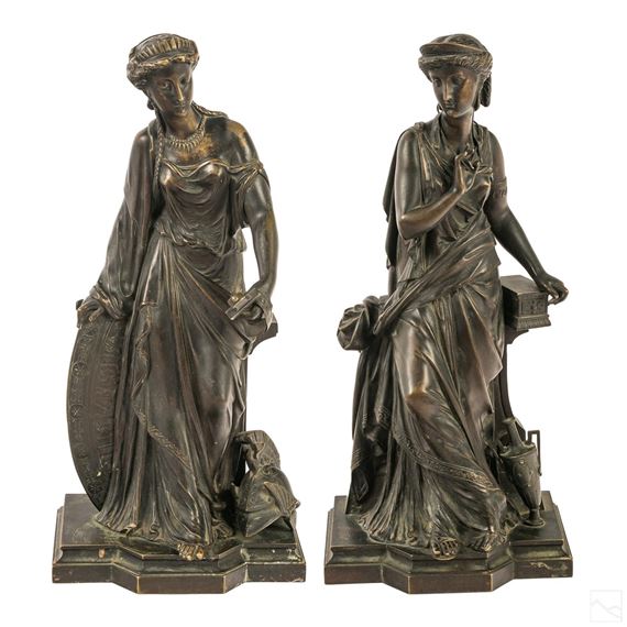 Charles Pillet NEOCLASSICAL SCULPTURES PAIR MutualArt