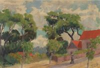 STREET SCENE LEEDERVILLE - Walter Rowbotham