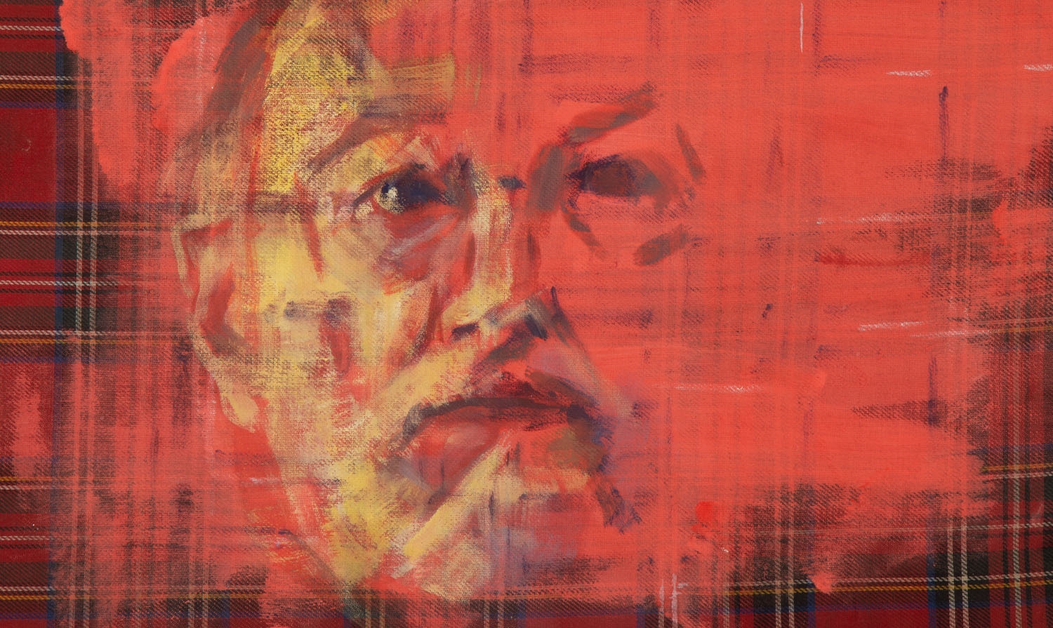 Artwork by Leszek Sobocki, Portret trumienny, Made of oil, own technique, collage / canvas