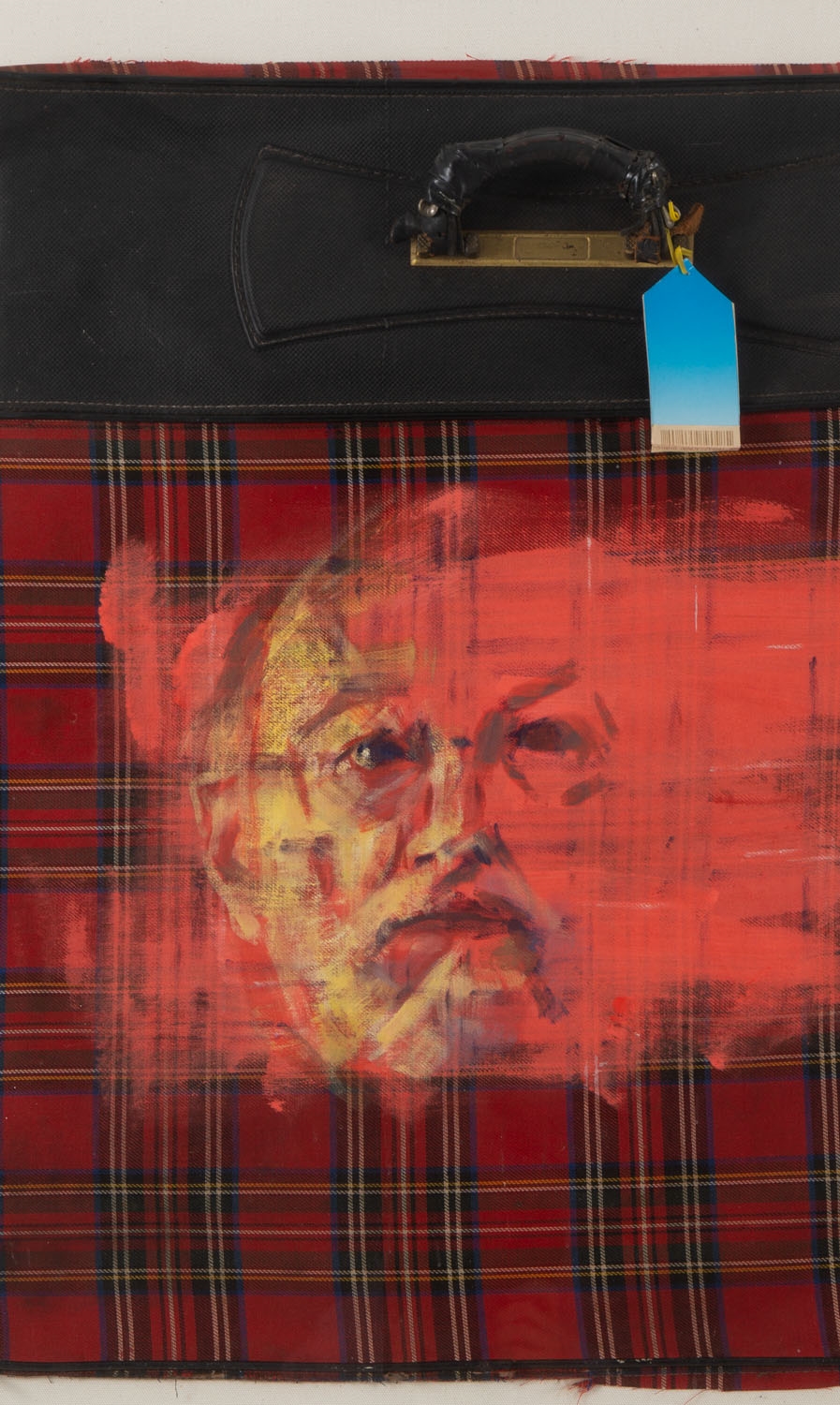 Artwork by Leszek Sobocki, Portret trumienny, Made of oil, own technique, collage / canvas