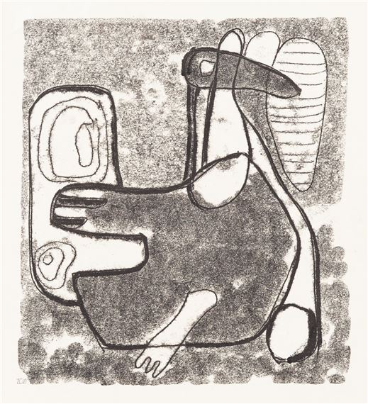 Composition monotype/paper by Zofia Czerwosz