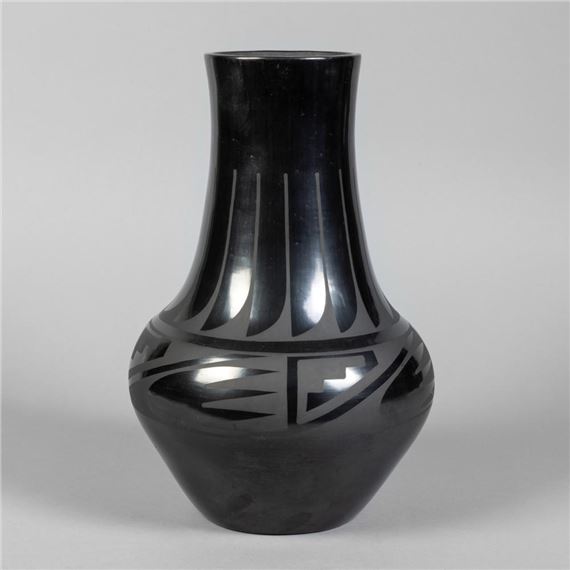 Blackware Vase by Maria Montoya Martinez, Julian Martinez, ca. 1940