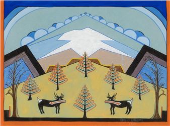 Untitled (Landscape with Deer) - Charley Earnesta