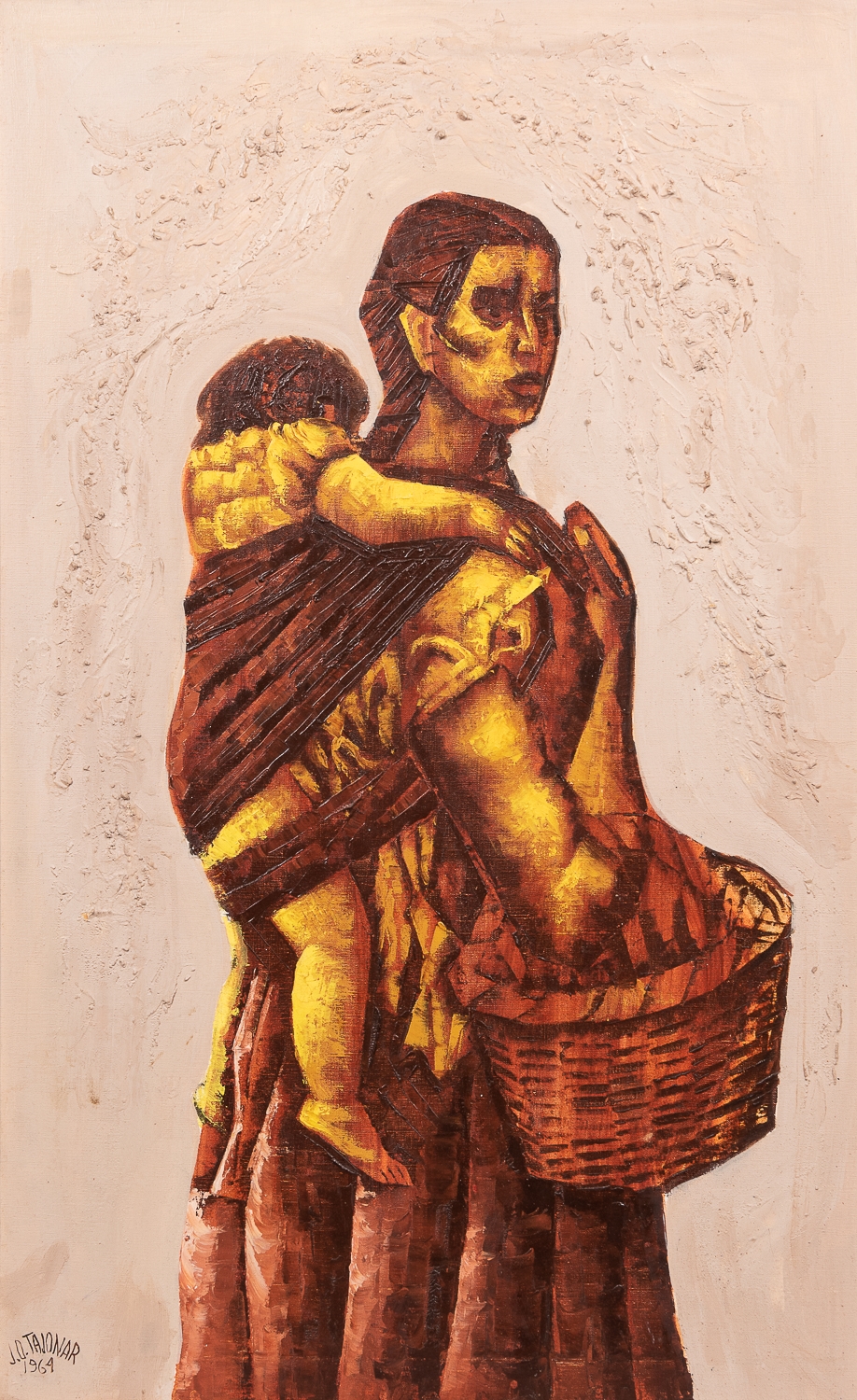 Artwork by Jesús Ortíz Tajonar, Mother and Child, Made of Oil on canvas