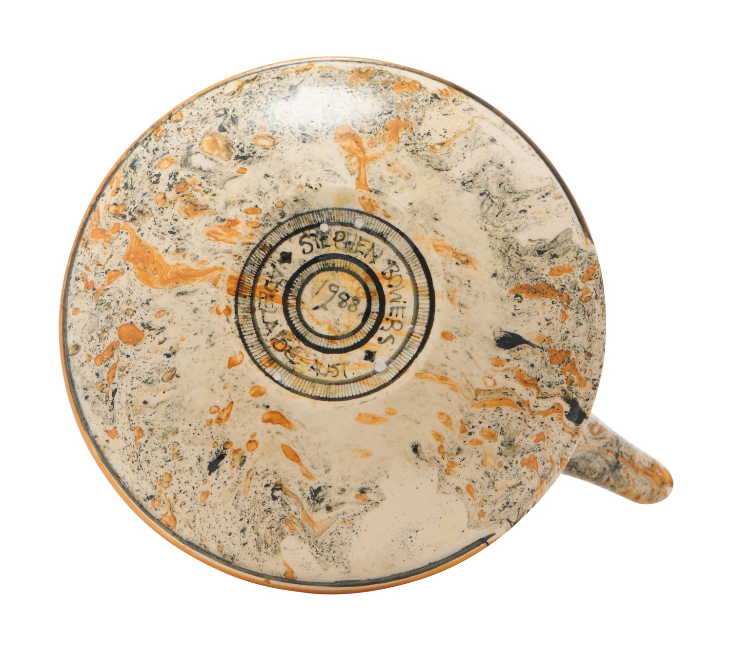 Artwork by Stephen Bowers, A DECORATED CERAMIC TEA POT, Made of CERAMIC