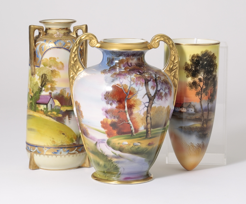 Old Noritake vases MutualArt