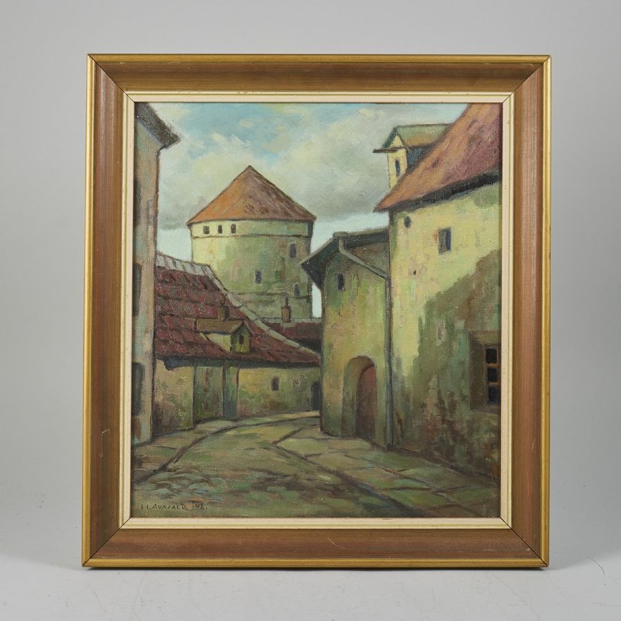 Artwork by Helmer Avasalu, Motiv från Tallin., Made of Oil on canvas