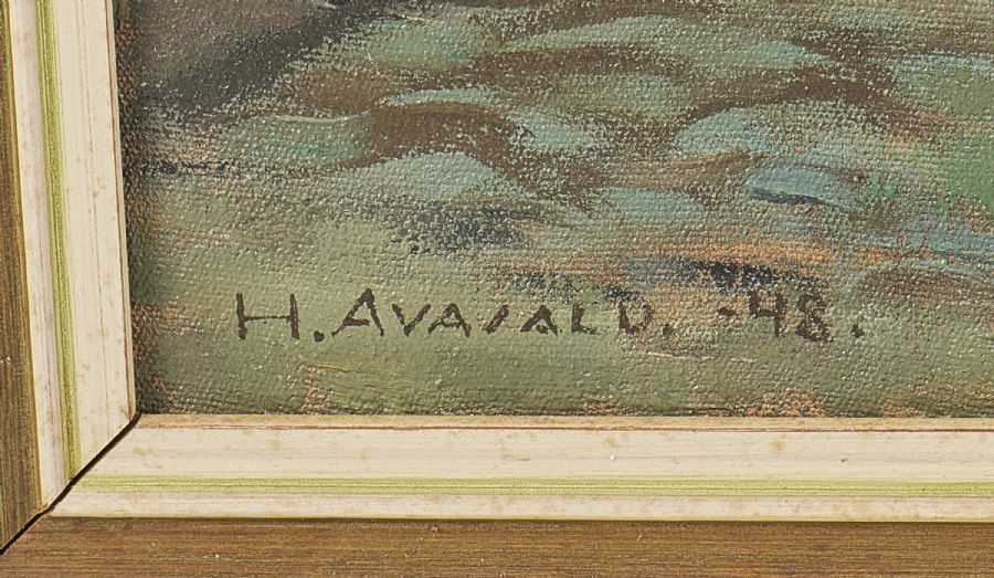 Artwork by Helmer Avasalu, Motiv från Tallin., Made of Oil on canvas