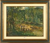 Scène de marché au Congo by Clement Serneels, 1944