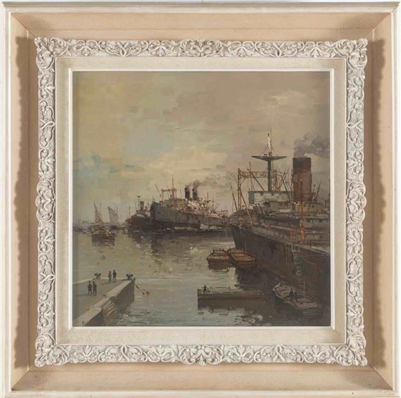 Porto con barche by Umberto Levi