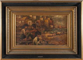 Sulla spiaggia - Alfredo Valenti