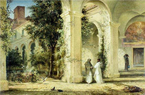 Courtyard Scene by Lawrence Carmichael Earle