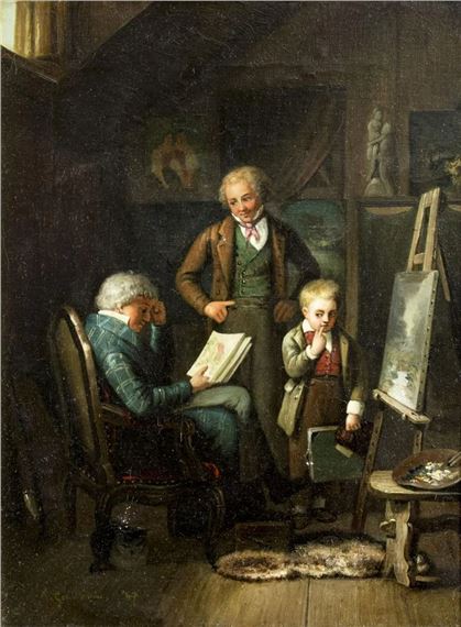 The Art Tutor by Alexandre-Marie Guillemin, 1847
