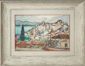 Village On The Lake by Georg Balder