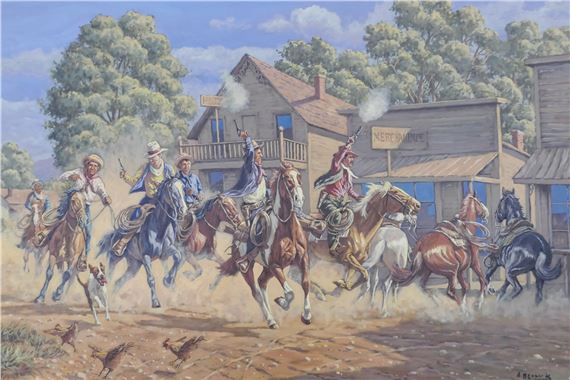 ''Roughin' Through'' (Cowboys) by Andrew Berrick