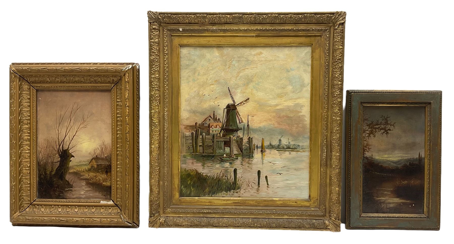 Dutch School, 19th Century | Rowing Past a Windmill (19th Century ...