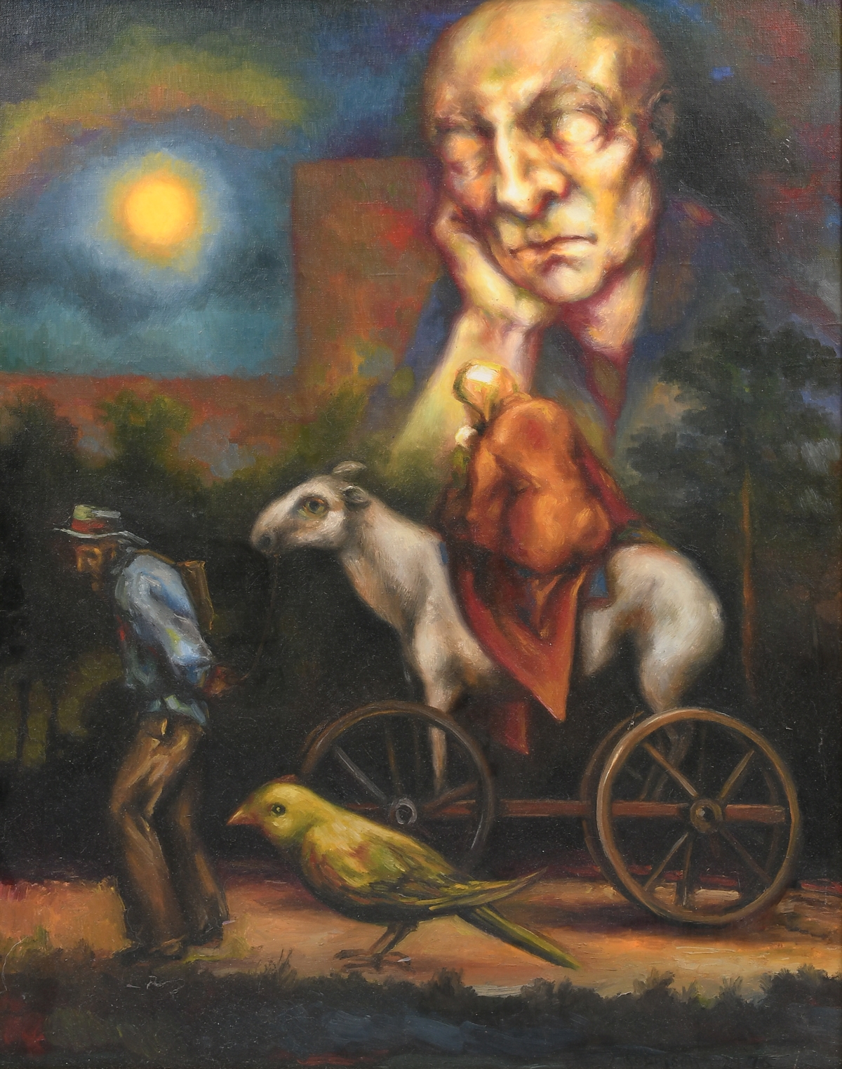 Artwork by Guy Robinson, ''Flight into Egypt'', Made of Oil/Canvas