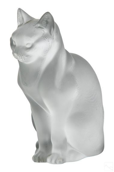 LALIQUE 猫のクリスタル彫刻 LALIQUE 猫のクリスタル彫刻 LALIQUE 猫のクリスタル彫刻