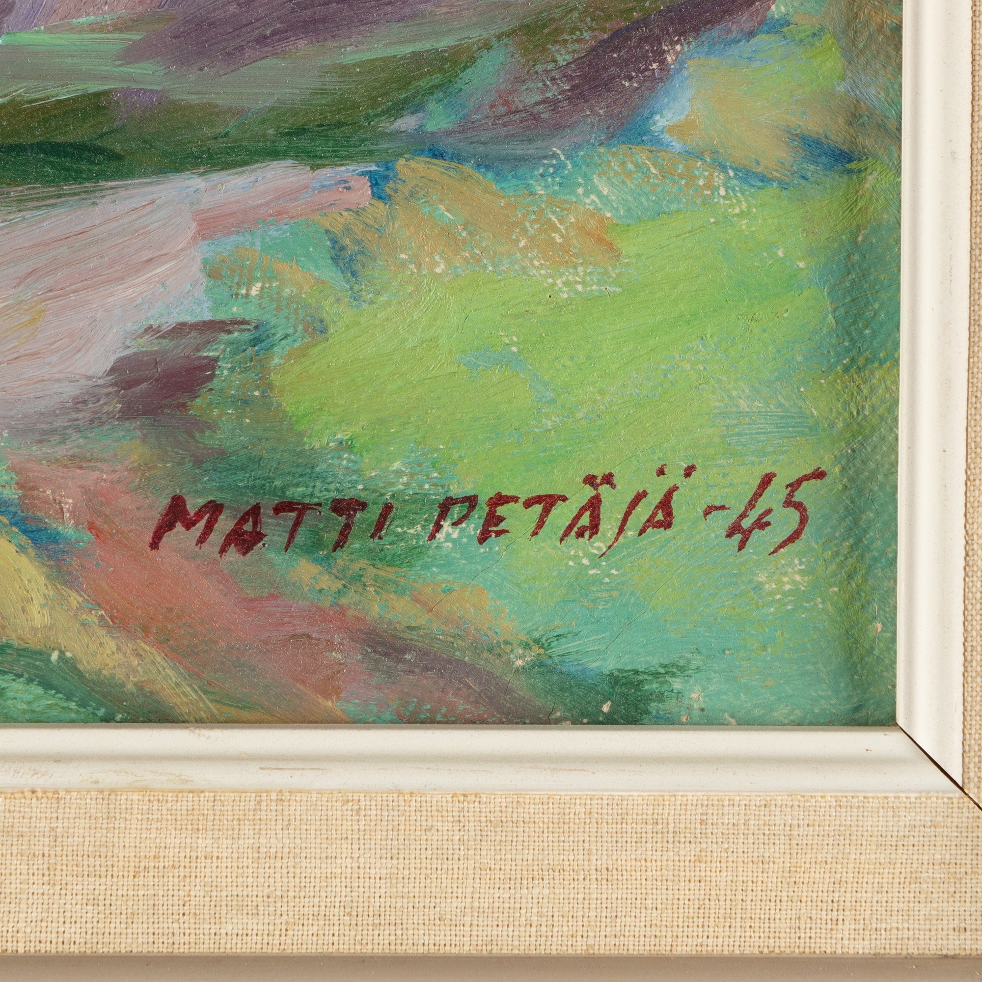 Artwork by Matti Petäjä, Ranta-aittoja, Made of oil