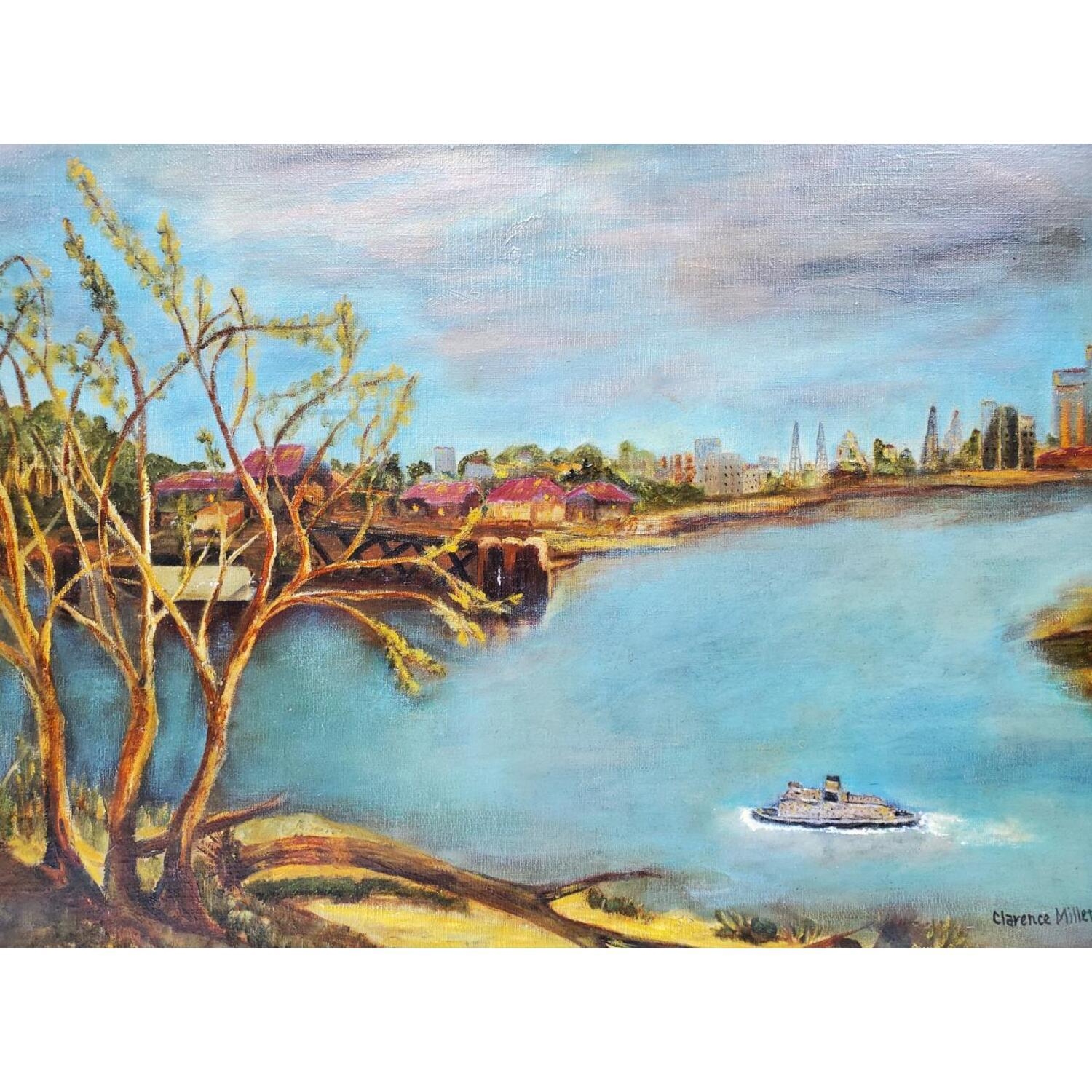 Clarence Millet Mississippi River, New Orleans MutualArt