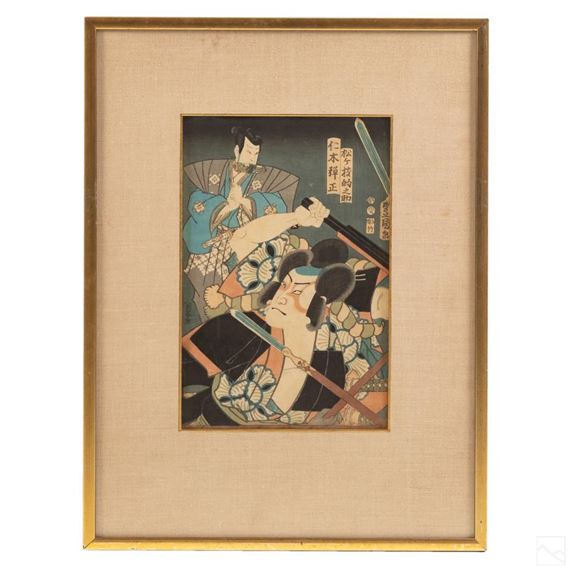 Portrait of a Japanese samurai warrior by Utagawa Toyokuni