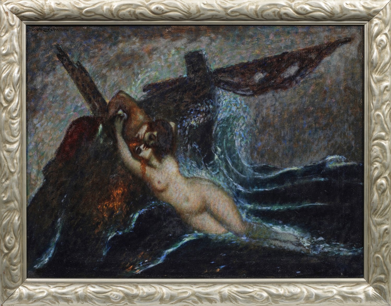 Artwork by Adolf Frey-Moock, Der Kuss der Welle, Made of Oil on canvas