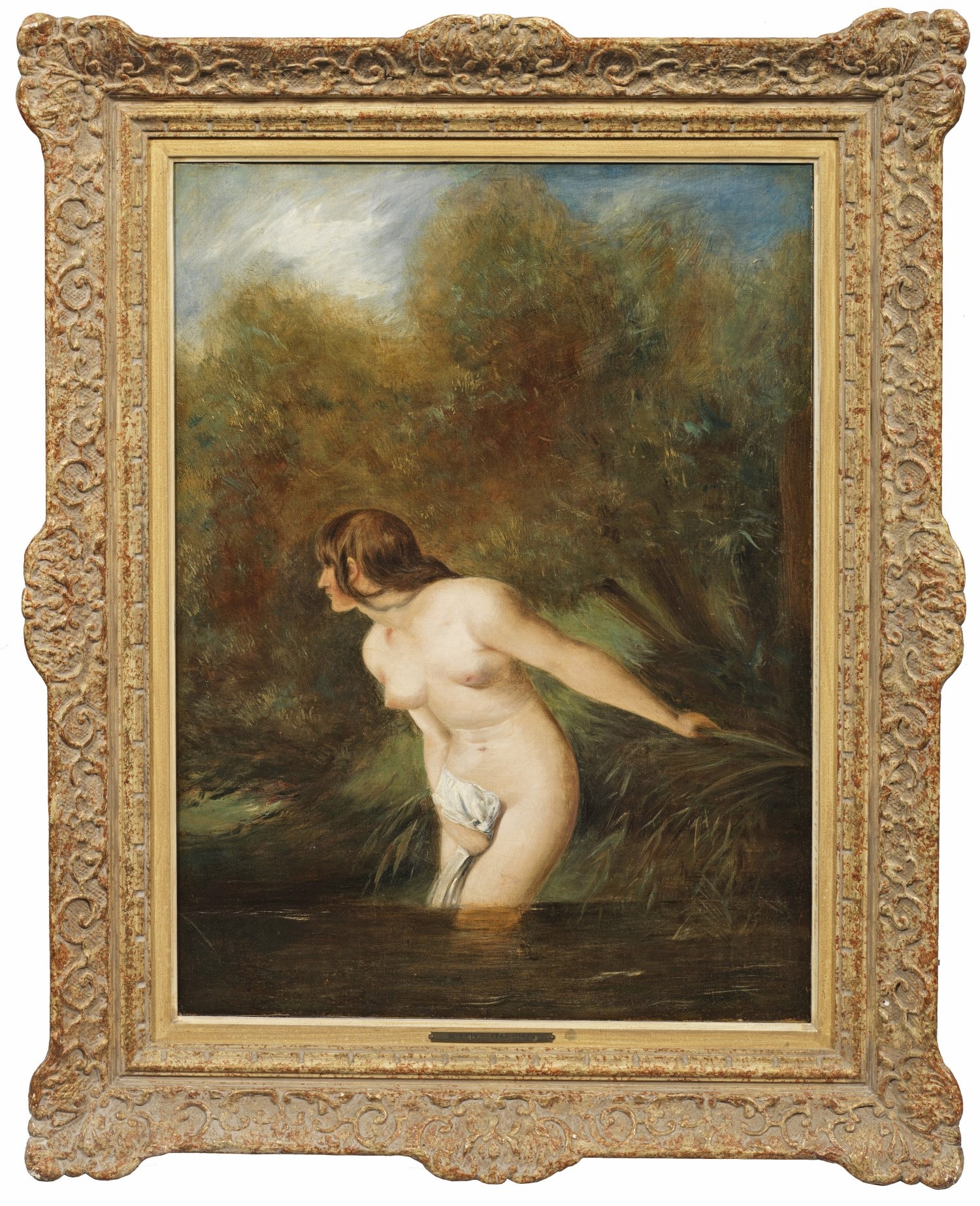 "Musidora: The Bather 'At the Doubtful Breeze Alarmed' oder auch "The Bather" by William Etty