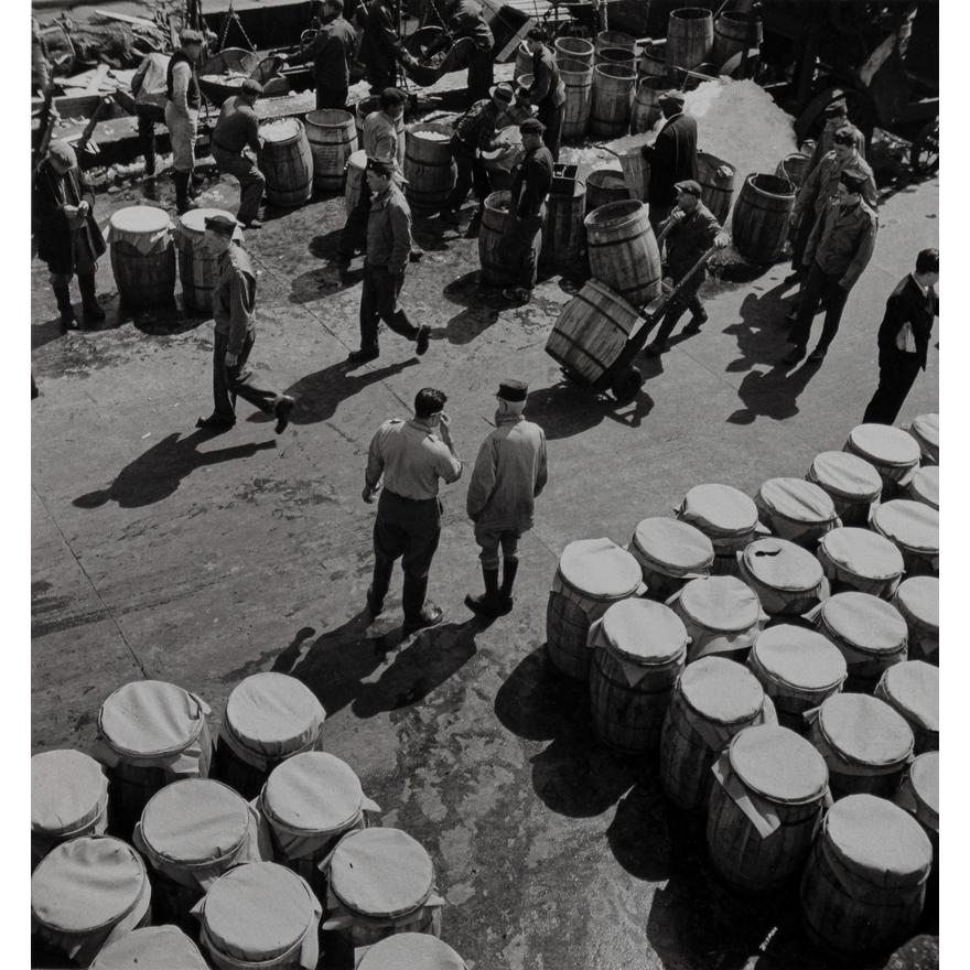 Artwork by Gordon Parks, Fulton Fish Market, Made of silver print