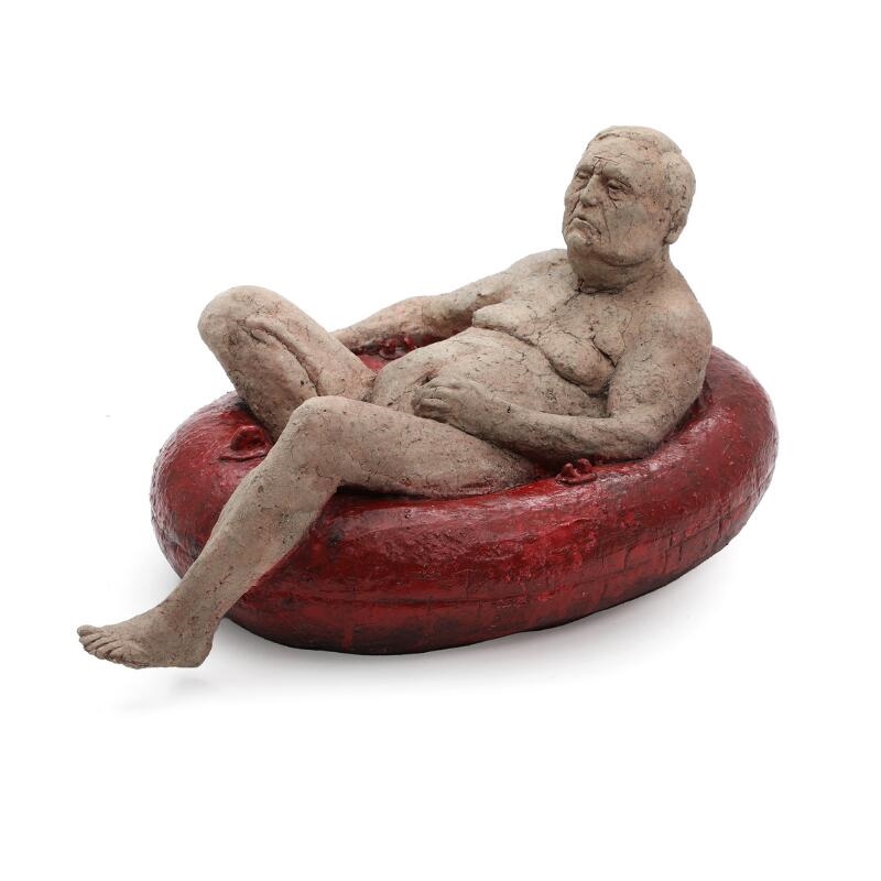 Lars Calmar | Man in a lifeboat | MutualArt