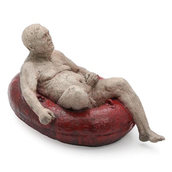 Lars Calmar | Man in a lifeboat | MutualArt