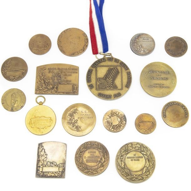 Médaille Française Rare WWI Par Rasumny - Bronze Argenté 1915 - Saint-Étienne - Occasion