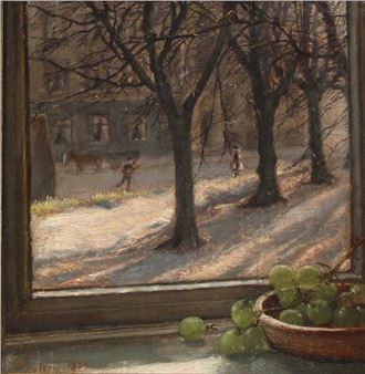 Fra mit Vindue på Peucklers Bastion, Østervold, i det lille Voldhus - Anina Poulsen