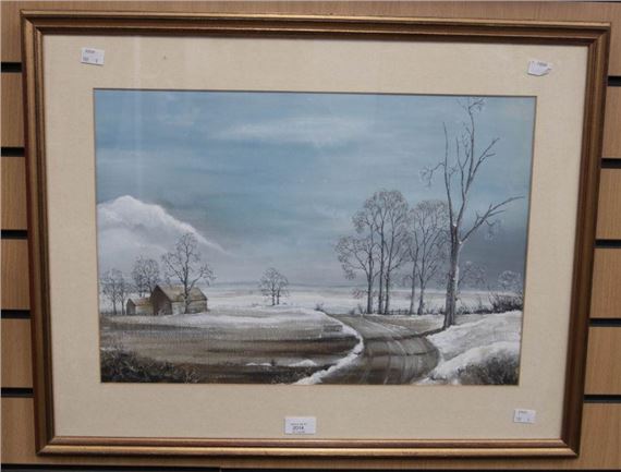 Derbyshire scene, Winter Hoar Frost - John F. W. Stahr