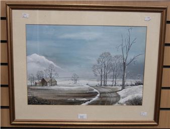 Derbyshire scene, Winter Hoar Frost - John F. W. Stahr